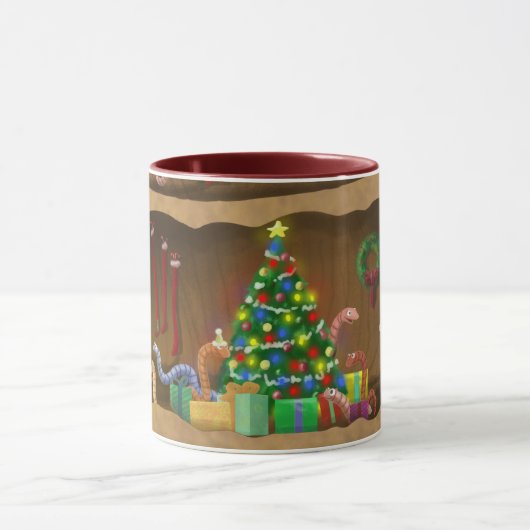 Wormy WeihnachtsTasse Tasse (Zentrum)