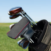 Worn Black Fake Leather Golf Headcover (In Situ)