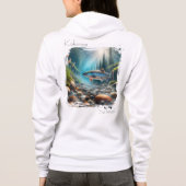 Worn Calm | Kokanee-Lachsbach Hoodie (Rückseite)