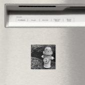 Worn Chipped Rusty Old Fire Hydrant Photograph Magnet (In Situ (Geschirrspüler))