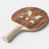 Worn Cutting Board Monogram & Name Overlay Tischtennis Schläger (Vorderseite)