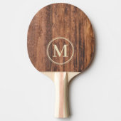 Worn Cutting Board Monogram Tischtennis Schläger (Vorderseite)