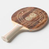 Worn Cutting Board Pineapple Wedding Names Tischtennis Schläger (Vorderseite)