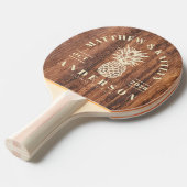 Worn Cutting Board Tropical Pineapple Wedding Tischtennis Schläger (Vorderseite)