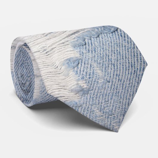 Worn Denim-Look Men-Krawatte Krawatte (Gerollt)