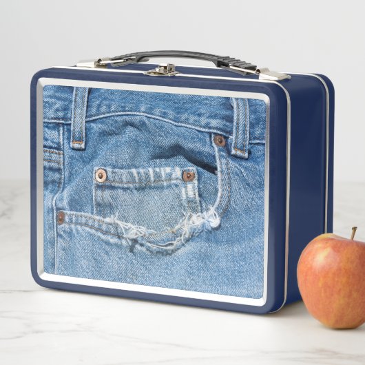 Worn Jeans Metall Brotdose (Beispiel)