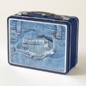 Worn Jeans Metall Brotdose (Rückseite)