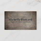 Worn Leather | Sticken Visitenkarte (Vorderseite)