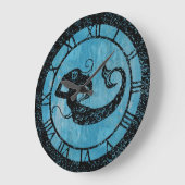 Worn Mermaid Große Wanduhr (Winkel)