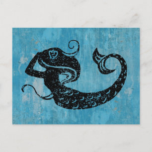 Worn Mermaid Postkarte