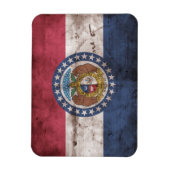 "Worn Missouri Flag"; Magnet (Vertikal)