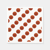 Worn Orange Basketball Serviette (Vorderseite)