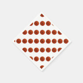 Worn Orange Basketball Serviette (Ecke)