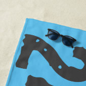 Worn out and scratched text Workout 247365 blue Strandtuch (Beispiel)