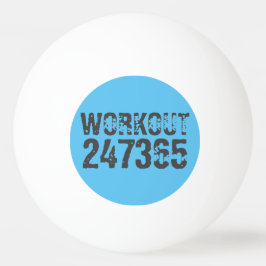 Worn out and scratched text Workout 247365 blue Tischtennisball