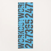 Worn out and scratched text Workout 247365 blue Yogamatte (Vorderseite)