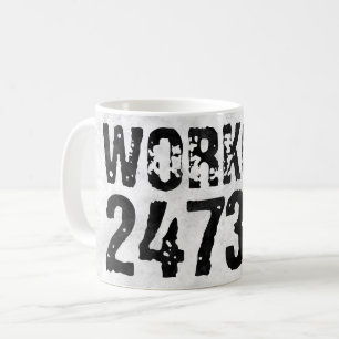 Worn out and scratched text Workout 247365 rustic Kaffeetasse