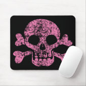 Worn Out Skull and Crossbones Mousepad (Mit Mouse)