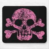 Worn Out Skull and Crossbones Mousepad (Vorne)