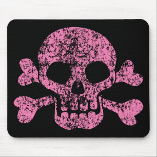 Worn Out Skull and Crossbones Mousepad