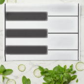 Worn Piano Keys Küchentuch (Gefaltet)