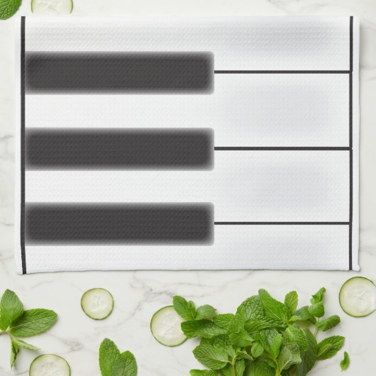 Worn Piano Keys Küchentuch (Gefaltet)