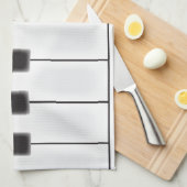 Worn Piano Keys Küchentuch (Viertel Falte)