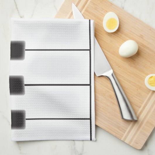 Worn Piano Keys Küchentuch (Viertel Falte)