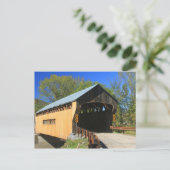 Worrall Covered Bridge Rockingham Vermont Postkarte (Stehend Vorderseite)