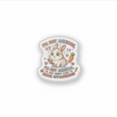 Worried Bunny Snack Alert Sticker (Vorderseite)