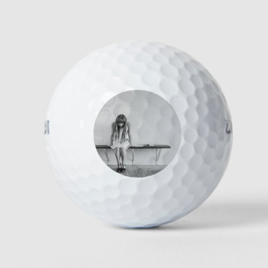 Worried Girl Golfball (Vorderseite)
