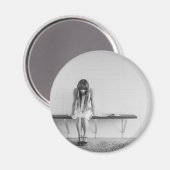 Worried Girl Magnet (Vorderseite/Rückseite)