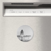 Worried Girl Magnet (In Situ (Geschirrspüler))