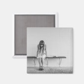 Worried Girl Magnet (Vorderseite/Rückseite)