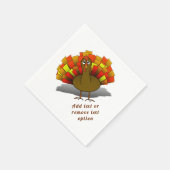 Worried Turkey Thanksgiving  Serviette (Ecke)