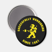 Worrier-Magnet - gelb Magnet (Vorderseite/Rückseite)