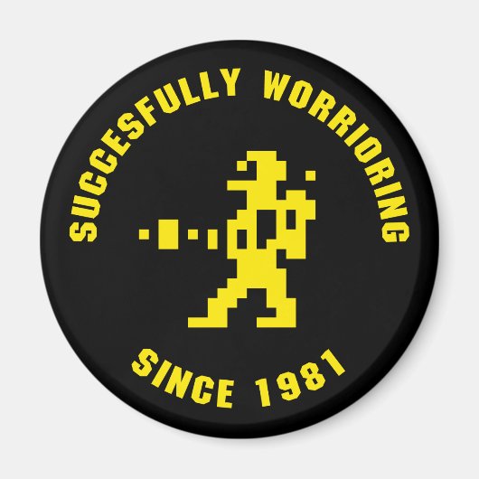Worrier-Magnet - gelb Magnet (Vorne)