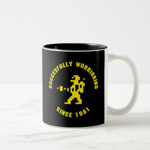 Worrior - schwarz-gelb zweifarbige tasse