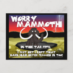 Worry Mammoth Postcards Postkarte