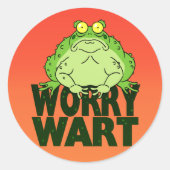 Worry Wart Runder Aufkleber (Vorderseite)