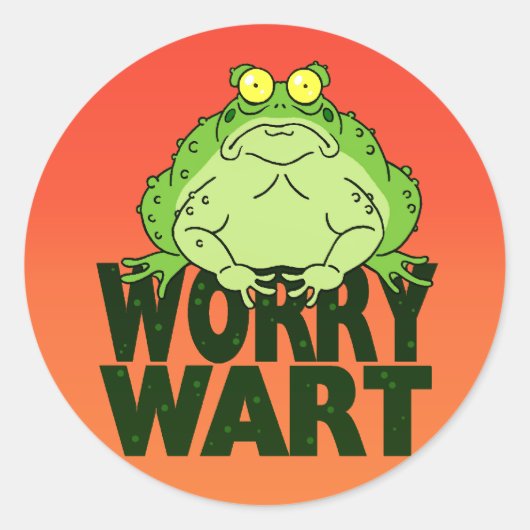 Worry Wart Runder Aufkleber (Vorderseite)