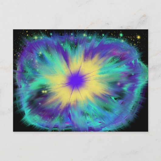 Worship Art Aqua Yellow Blue Lila Oct 2017 ESSL Postkarte (Vorderseite)