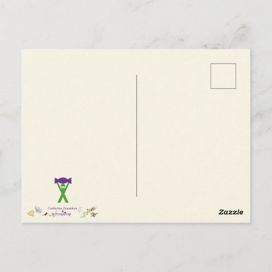 Worship Art Lila Blue Star 7. Oktober 17 HC Postkarte (Rückseite)