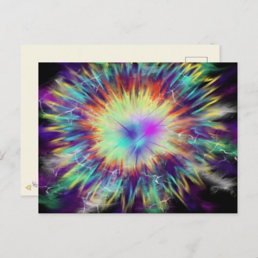 Worship Art Pink Aqua Blau Gelb 20. Oktober 17 ESS Postkarte (Vorne/Hinten)