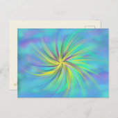 Worship Art Yellow Aqua Blue Lila Sept 2017 ESSL Postkarte (Vorne/Hinten)