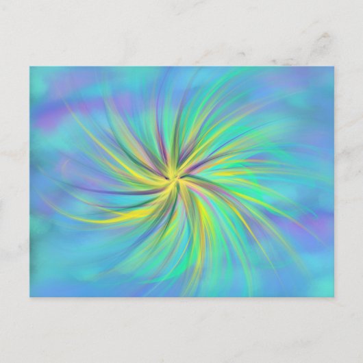 Worship Art Yellow Aqua Blue Lila Sept 2017 ESSL Postkarte (Vorderseite)