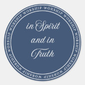 Worship - Flush Seal Runder Aufkleber (Vorderseite)
