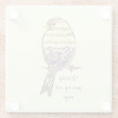 Worship gives my soul wings Sparrow Bird Glasuntersetzer (Rückseite)