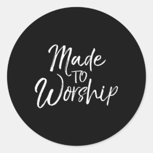 Worship Leader Christlich's zu Worship gemacht Runder Aufkleber