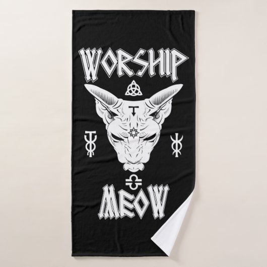 Worship Meow Badehandtuch (Badehandtuch)